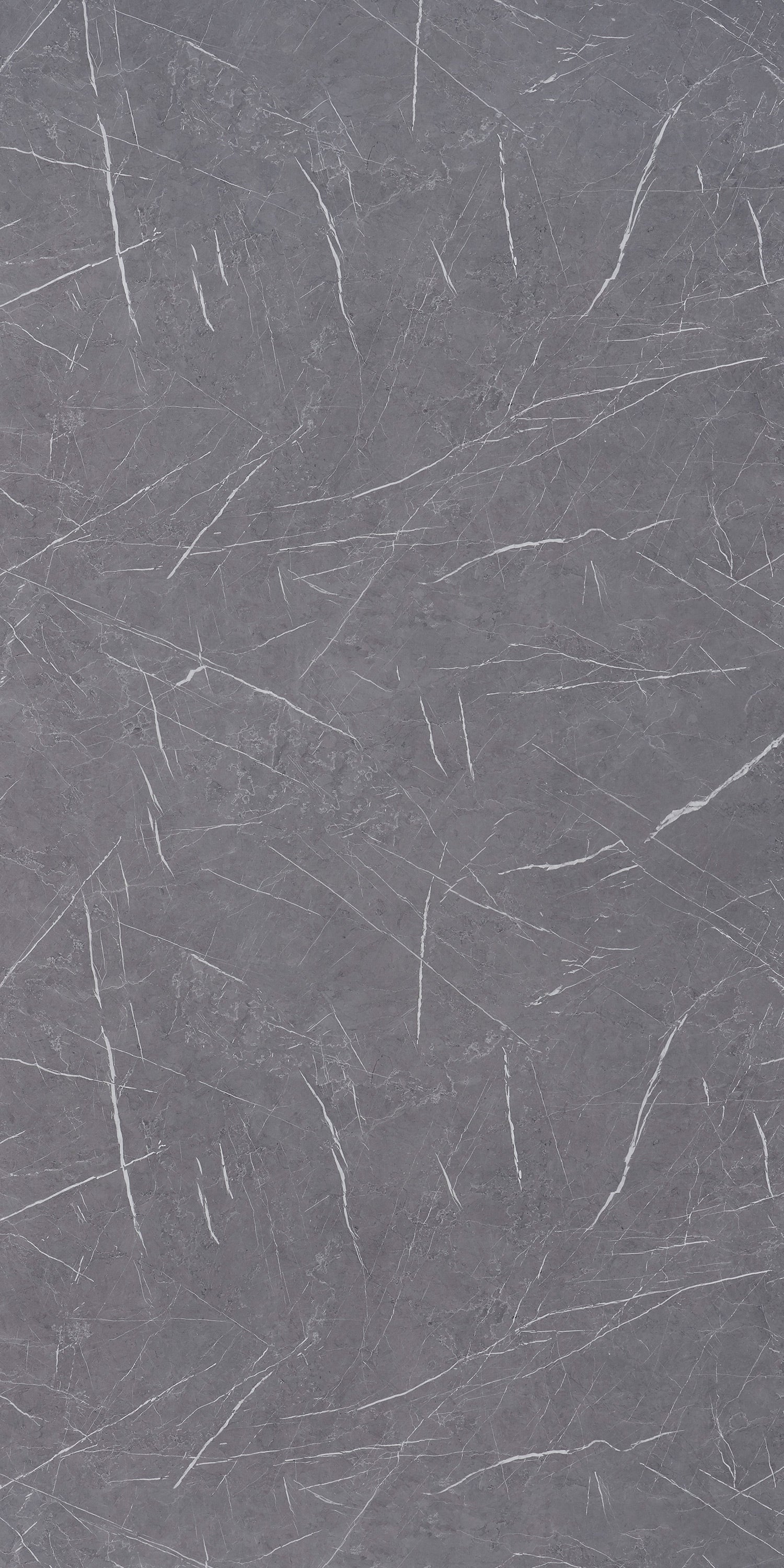 Grey marble laminate with white veining and subtle texture, silk finish decorative laminate surface.