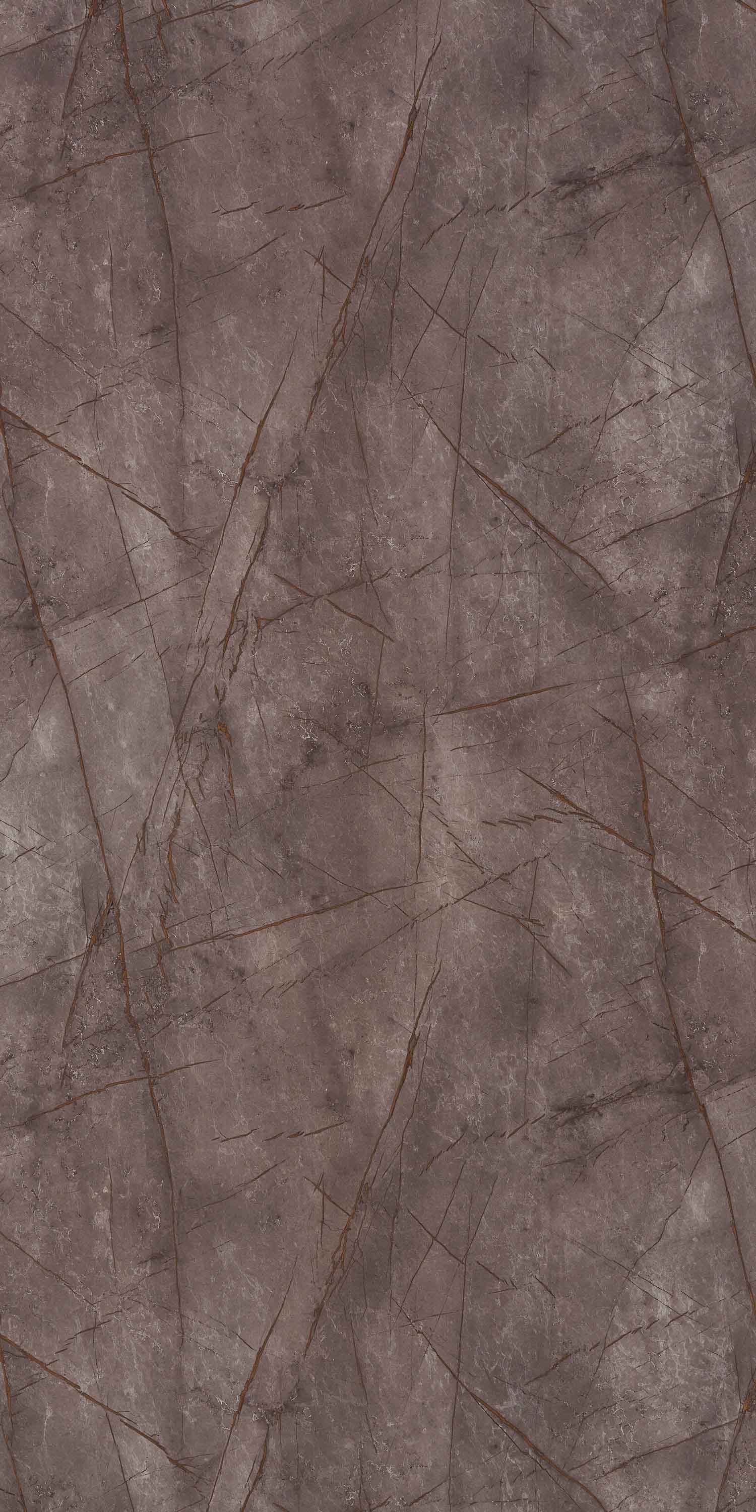 Brown marble laminate with high gloss finish and veining pattern