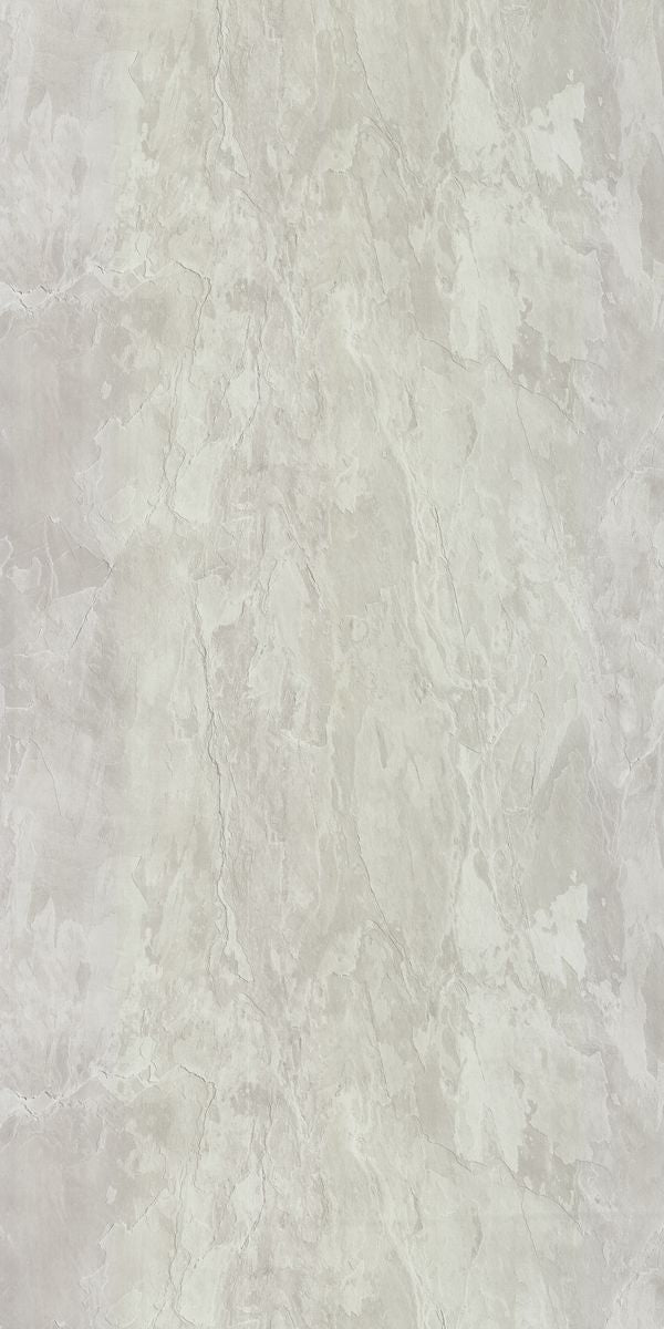 Grey marble laminate with suede finish and textured surface showing veining and subtle sheen decorative laminate design