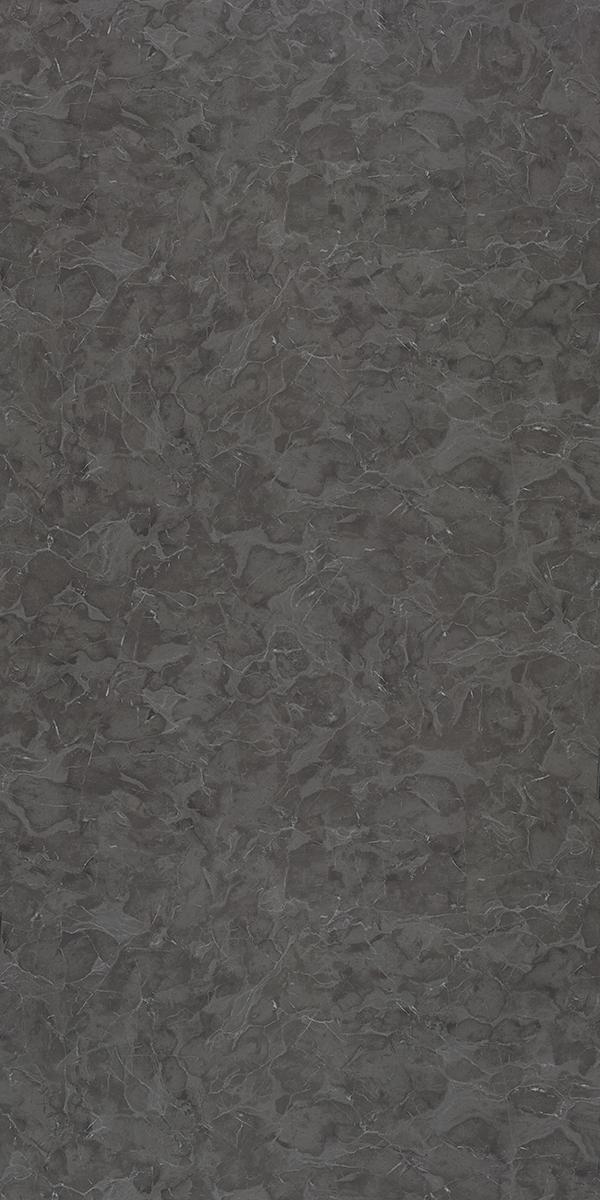 Grey marble laminate with suede finish and veining pattern, displaying a textured and subtle sheen surface.