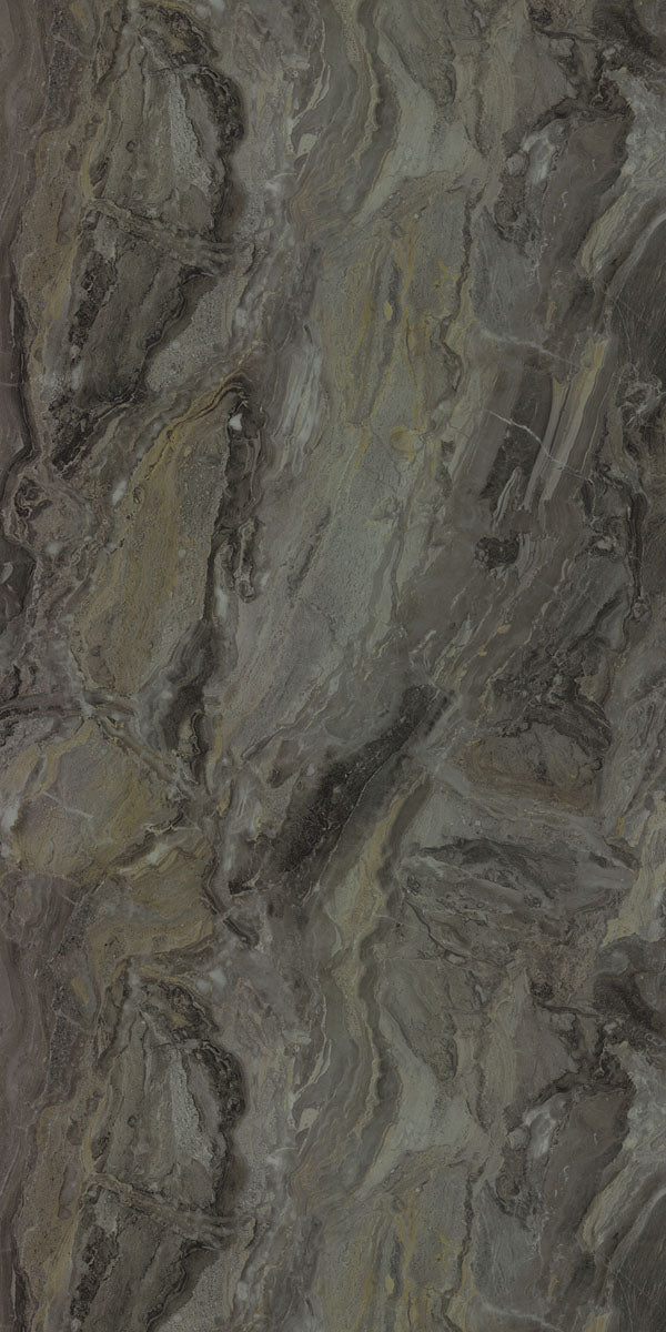 Grey marble laminate with suede finish, swirling pattern and subtle texture, mimicking natural stone appearance.