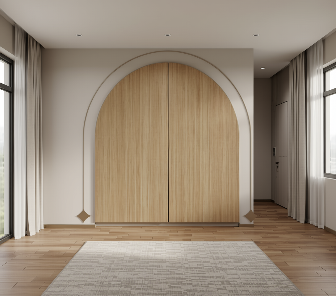 Brown wood laminate with vertical grain texture and matte finish.