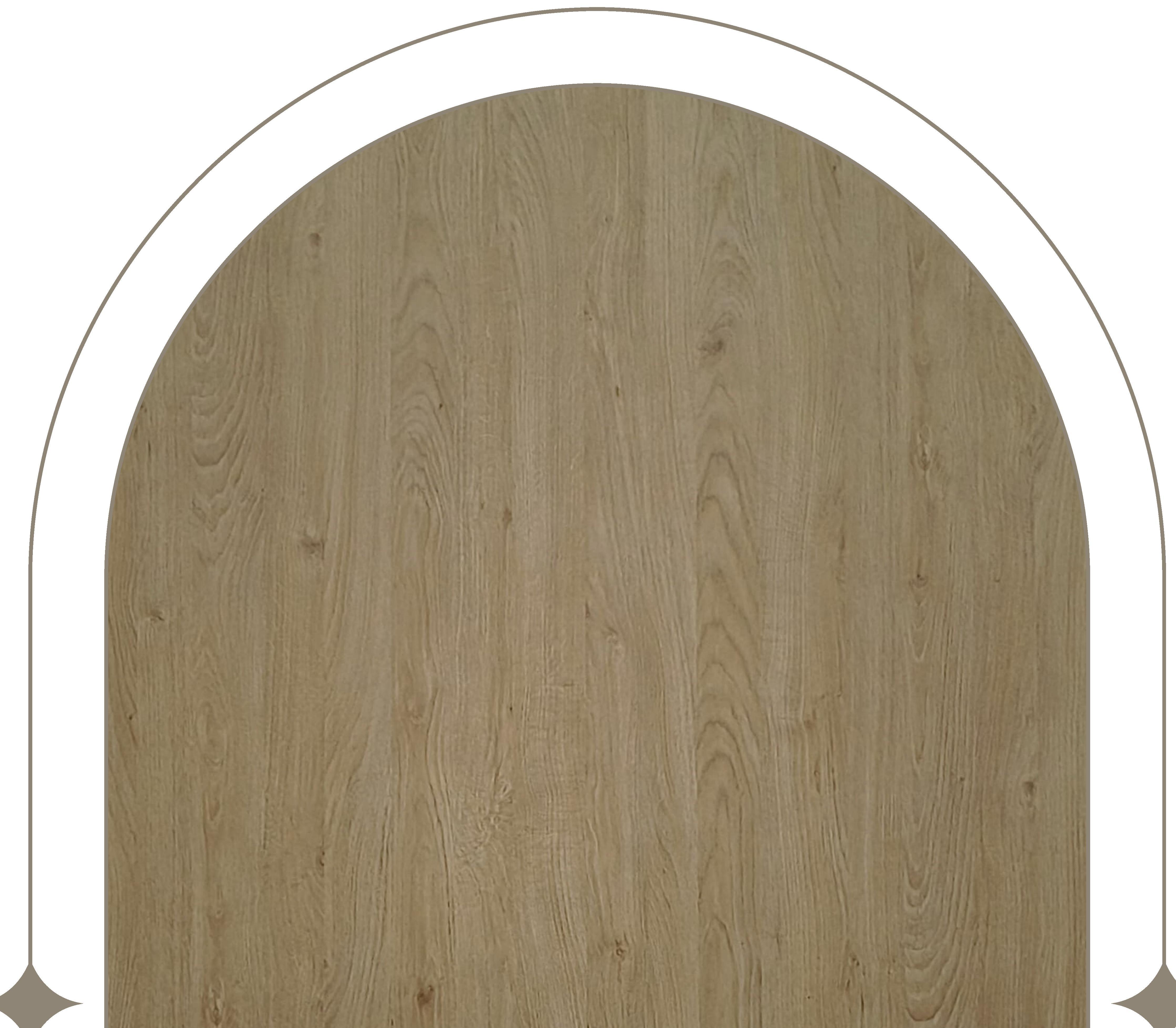 Beige wood grain laminate with textured finish and vertical grain direction.