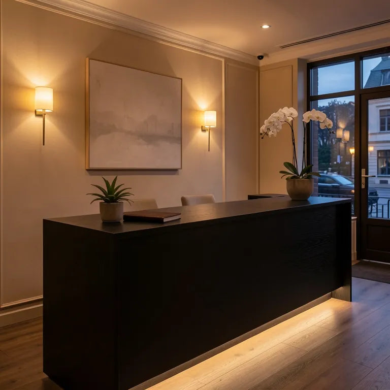 Black matte laminate with wood grain pattern and subtle texture, arranged in a grid.