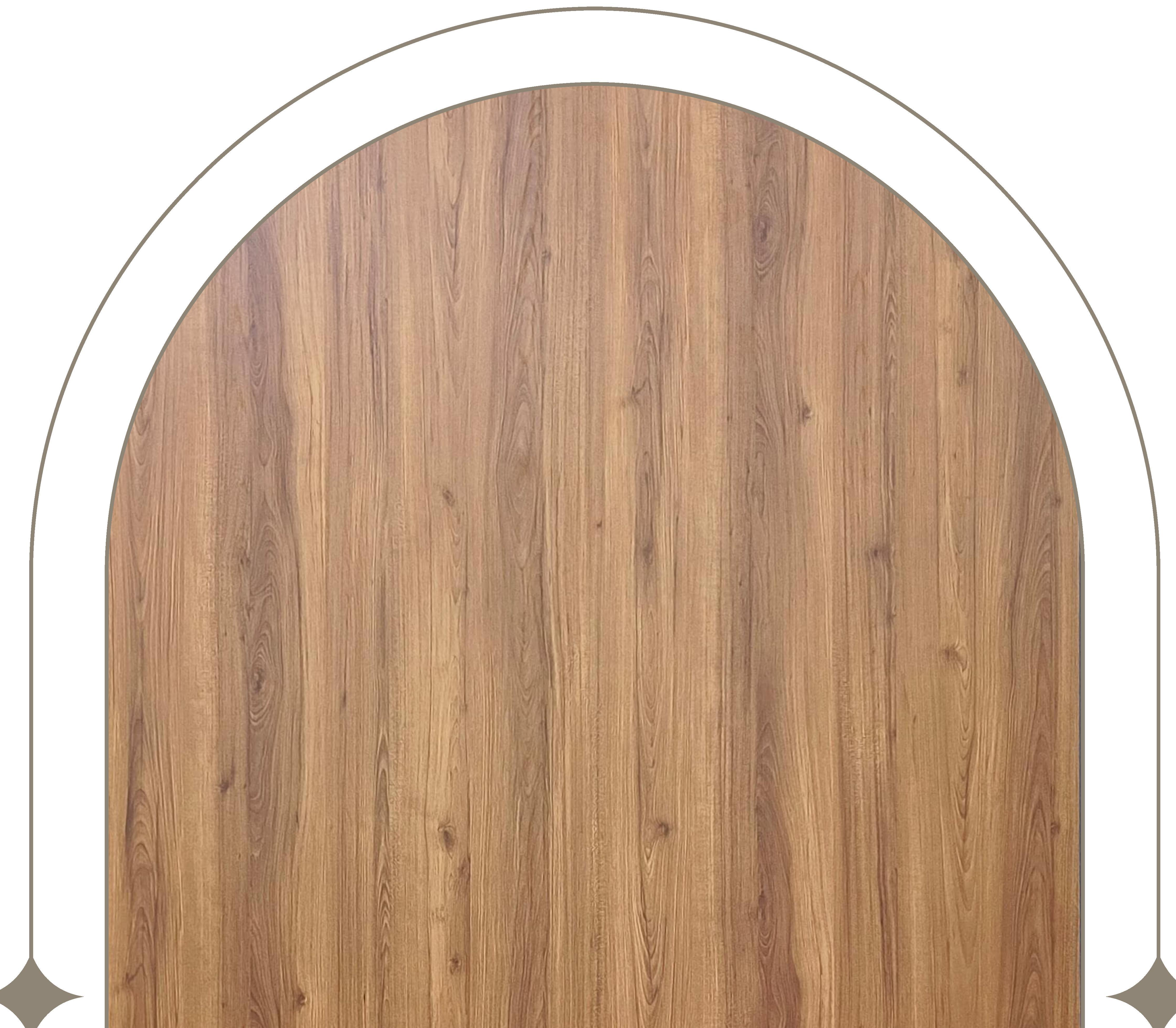Brown wood laminate with vertical grain and textured finish.