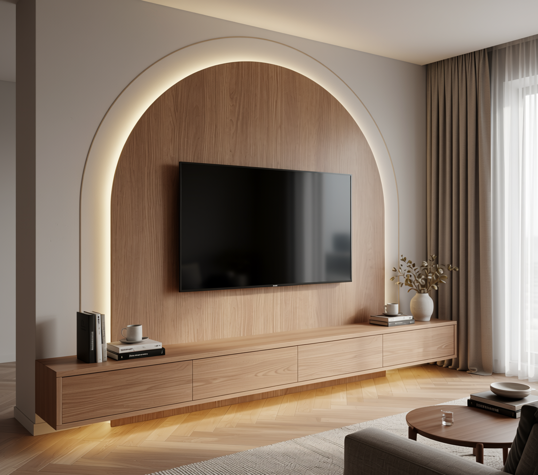 Brown wood laminate with textured finish and vertical grain direction.