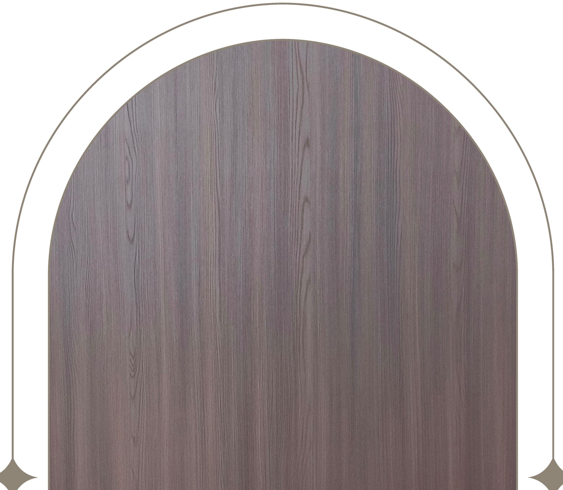 Brown wood laminate with textured finish and vertical grain direction.