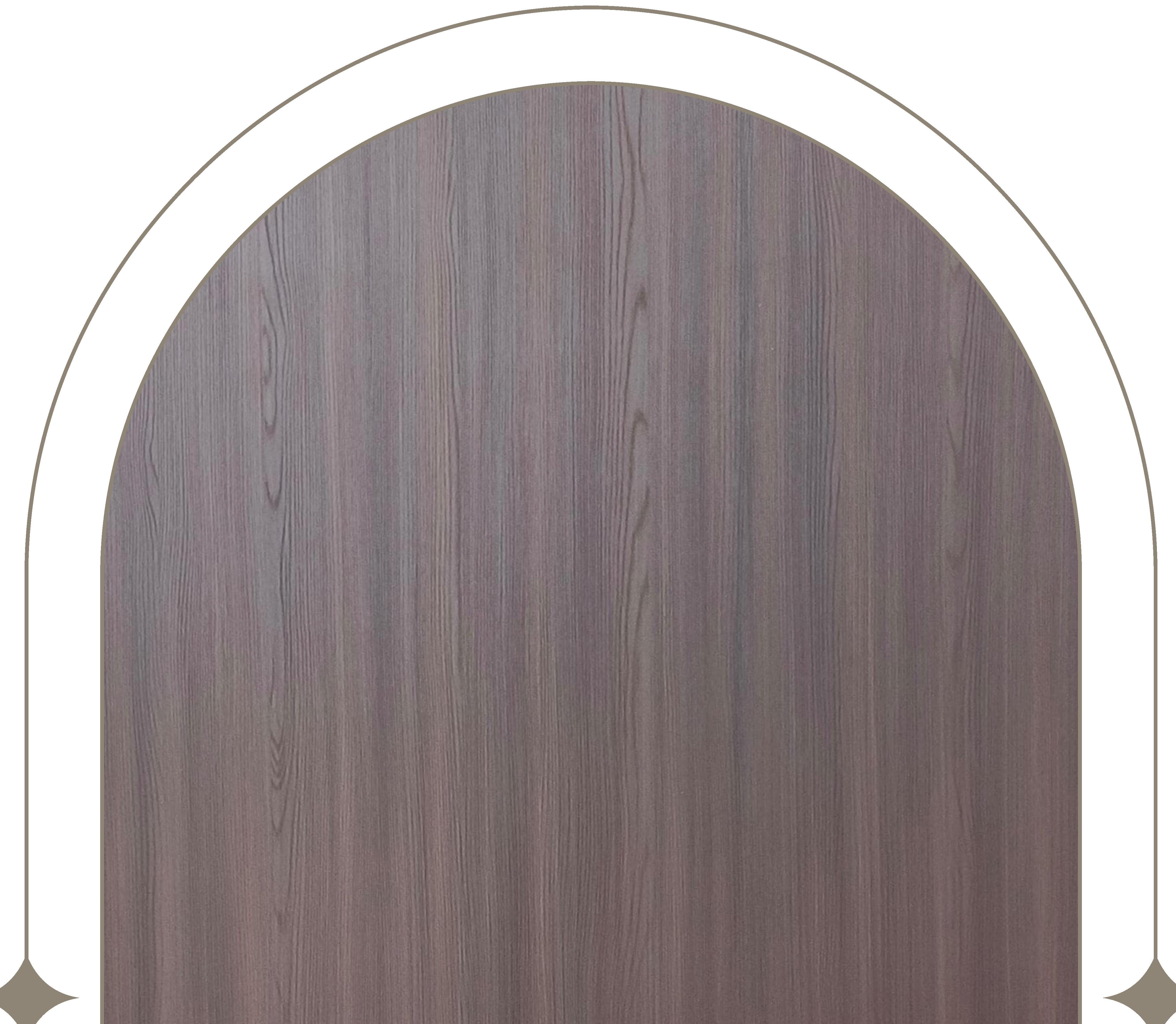 Brown wood laminate with textured finish and vertical grain direction.