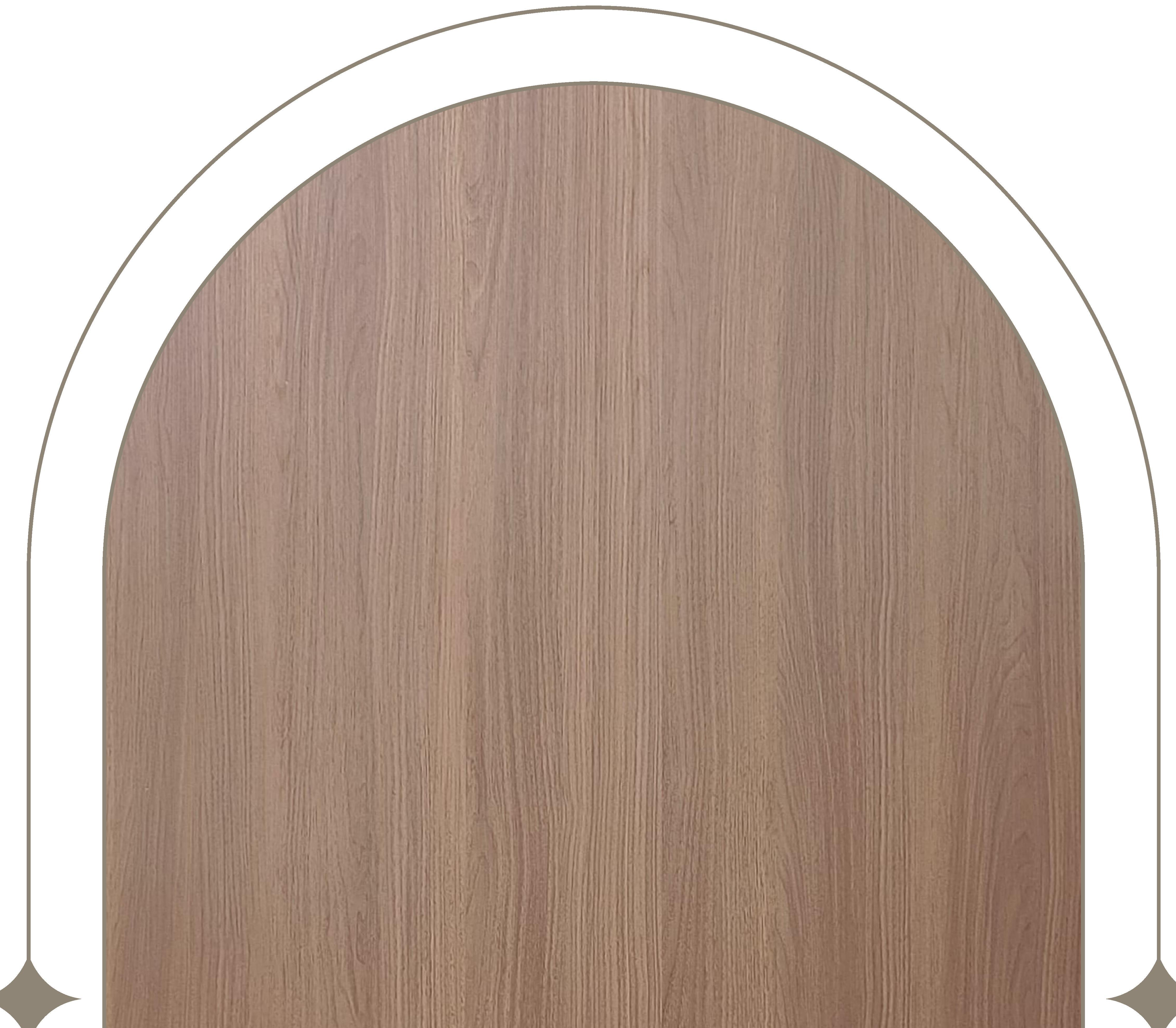 Brown wood laminate with textured finish and vertical grain direction.