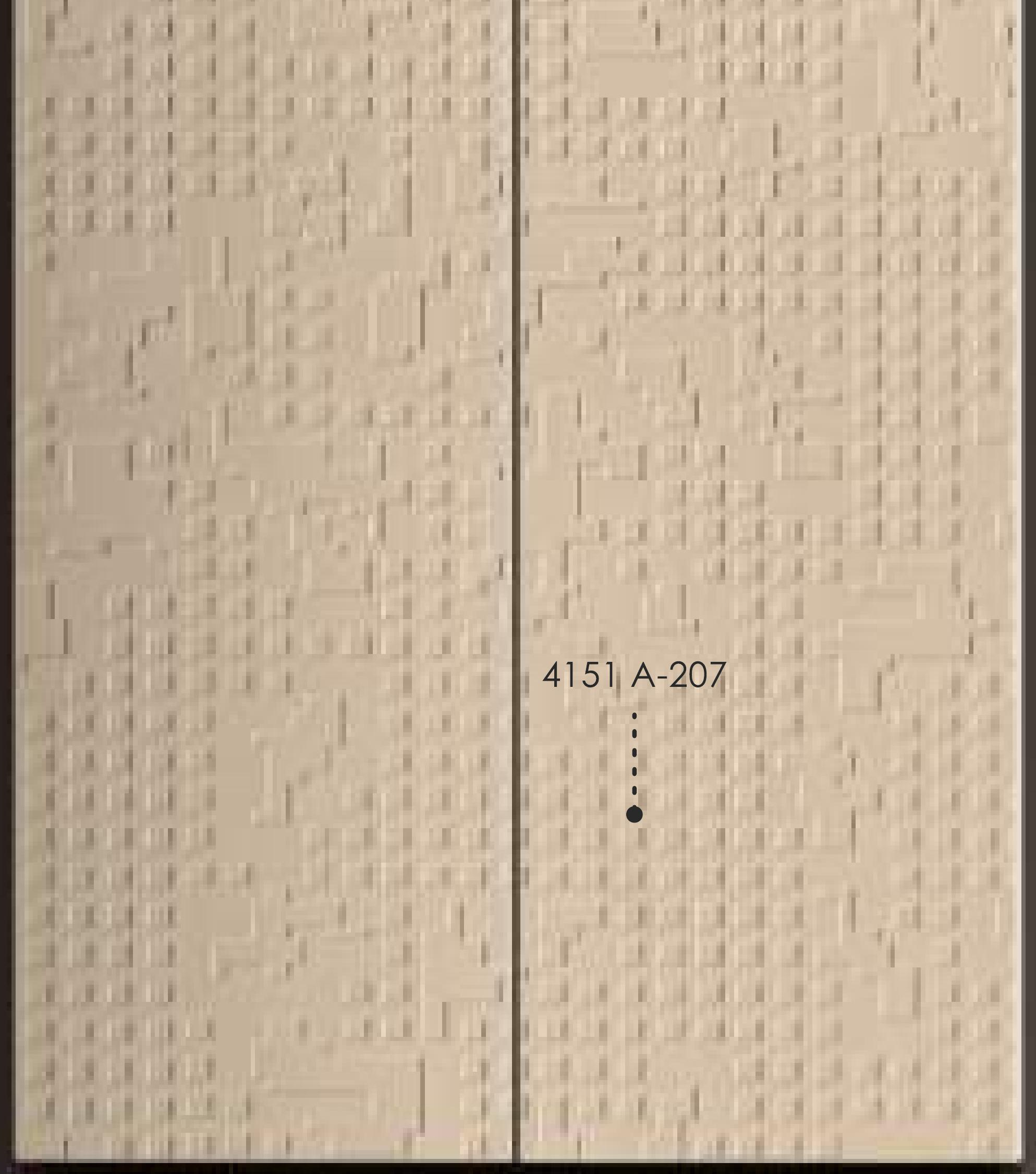 Beige textured laminate with geometric pattern and vertical grain direction.
