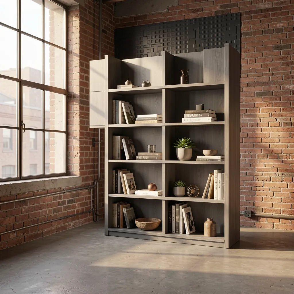 Grey matte laminate with geometric pattern and embossed texture.