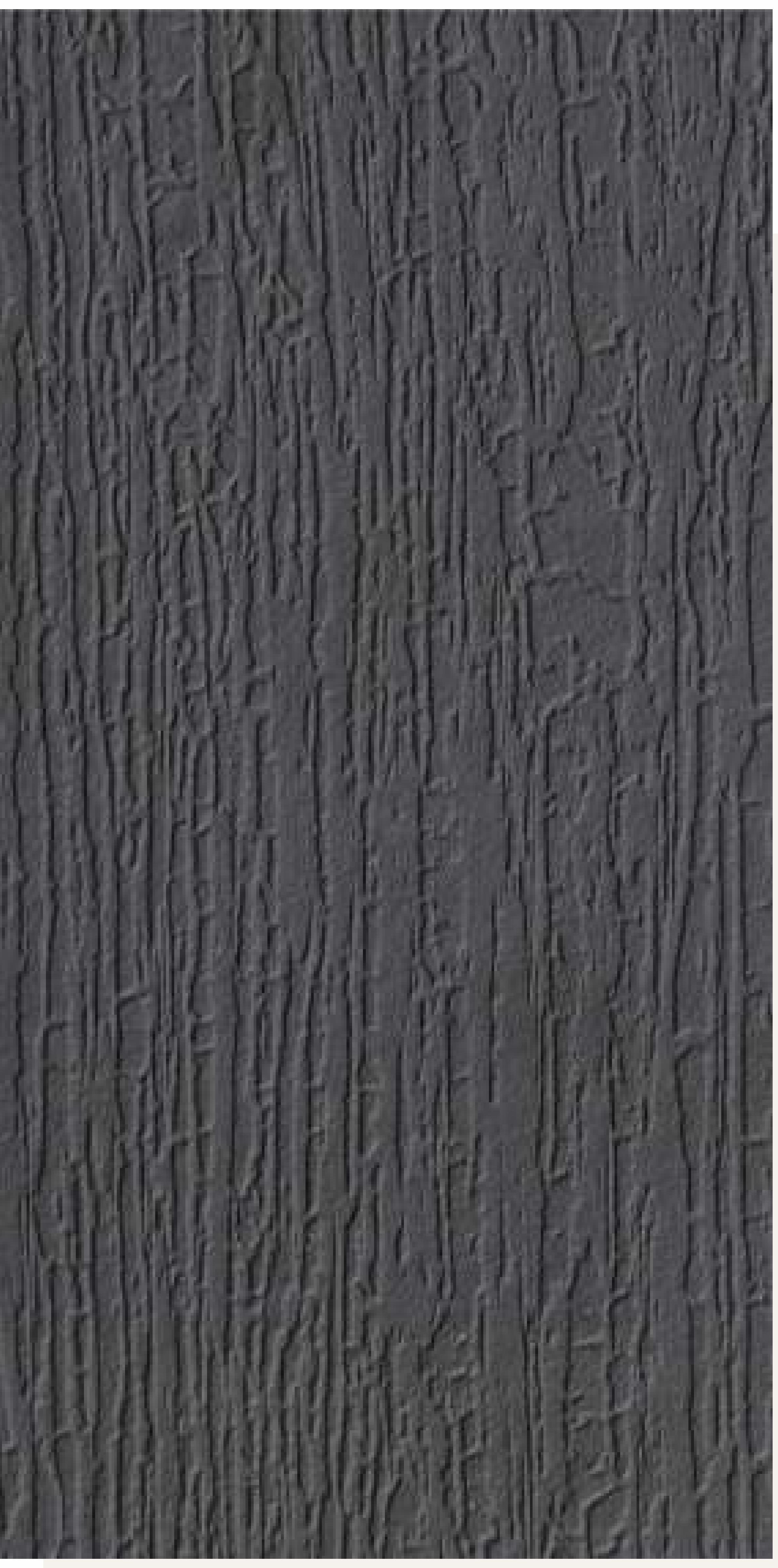 Dark grey textured laminate with vertical wood grain pattern and matte finish.