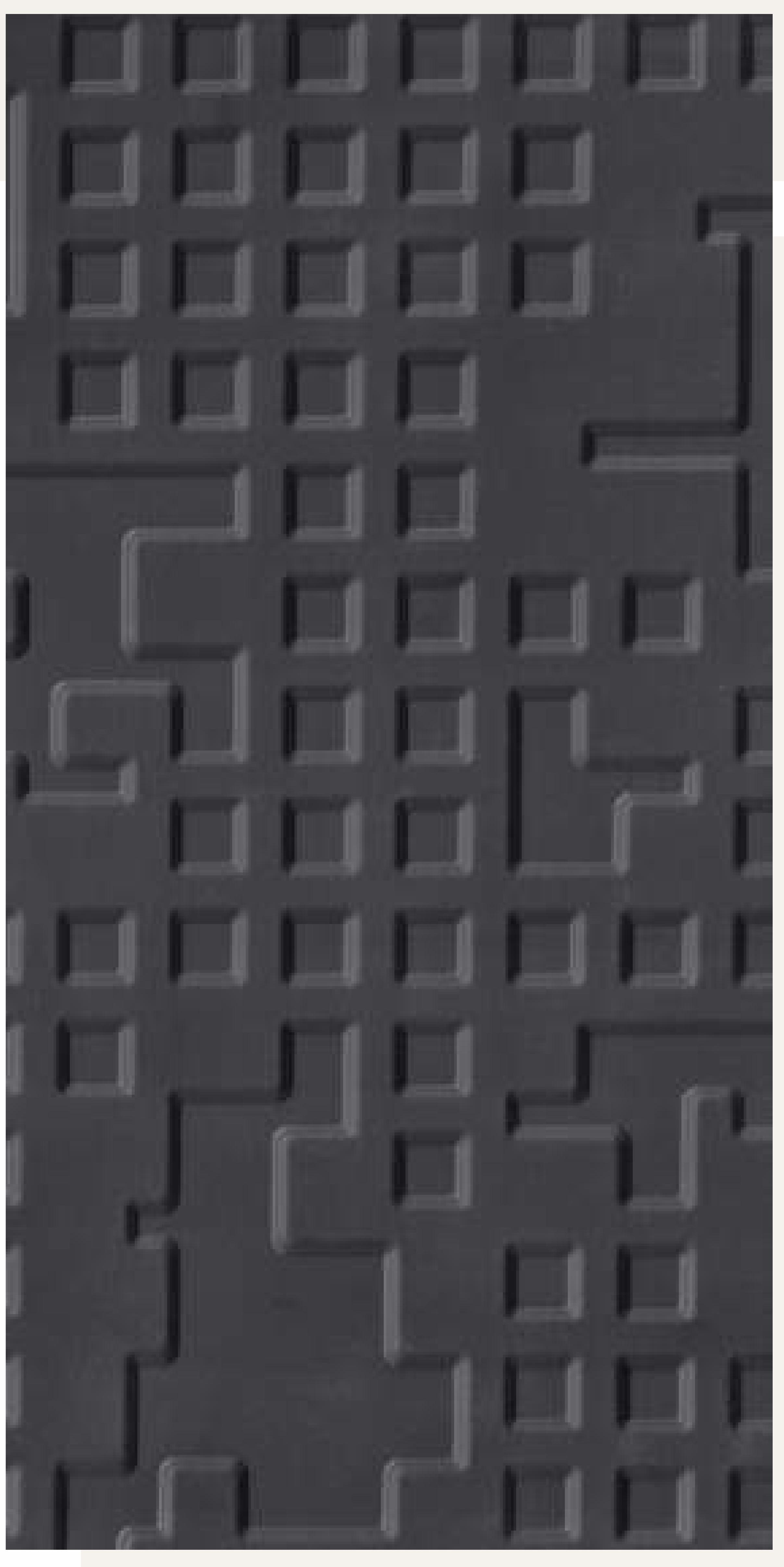 Grey matte laminate with geometric pattern and embossed texture.