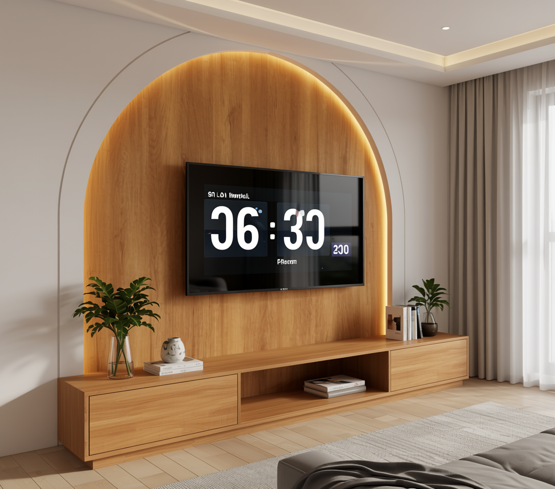 Brown wood laminate with textured finish and vertical grain direction.