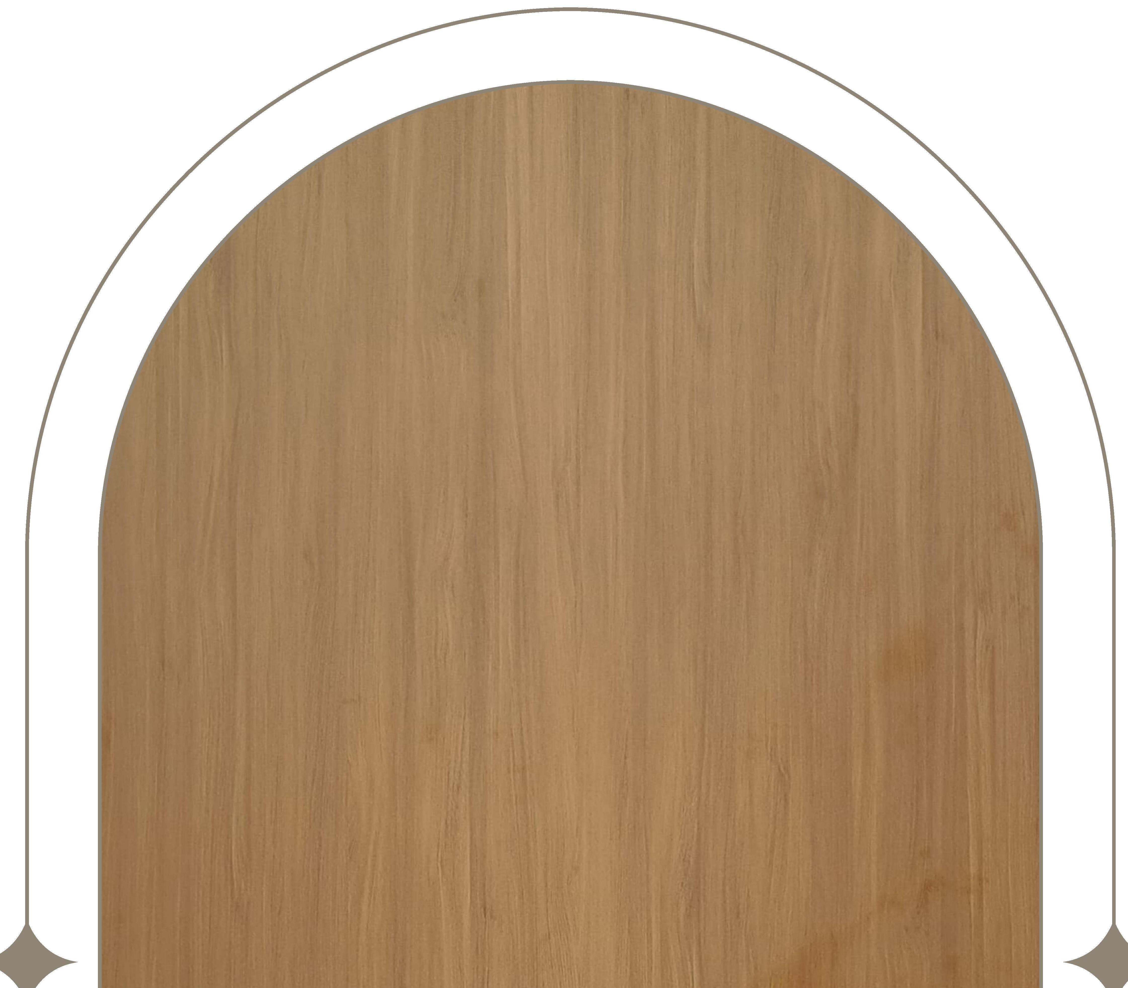 Brown wood laminate with textured finish and vertical grain direction.