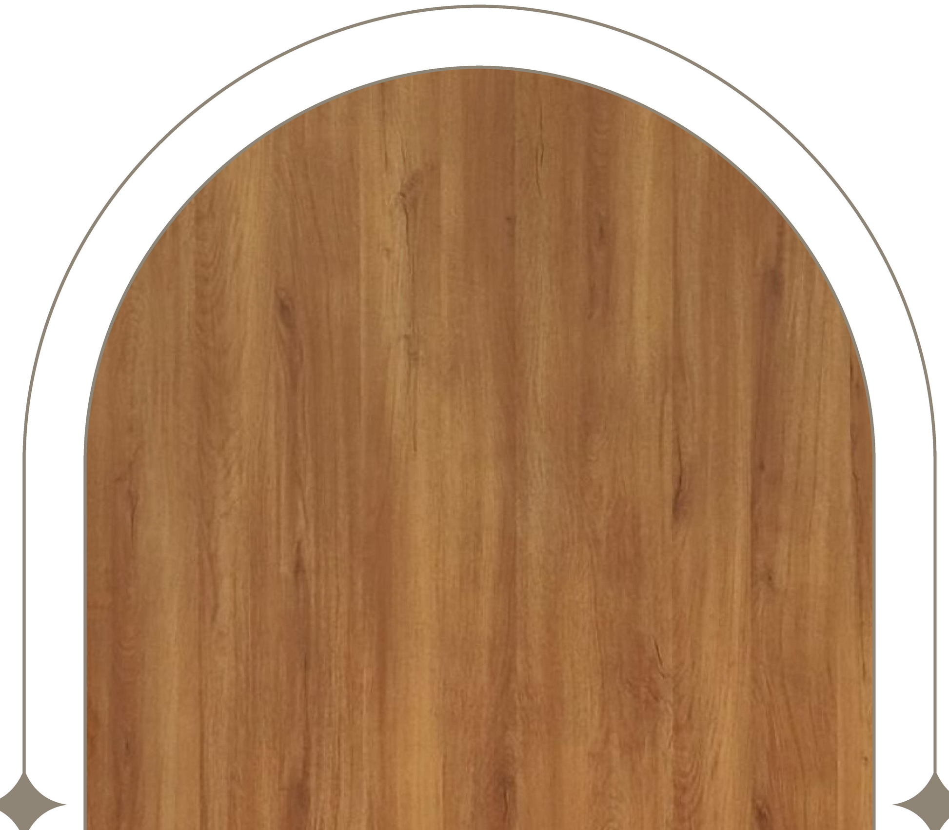 Brown wood laminate with textured finish and vertical grain direction.