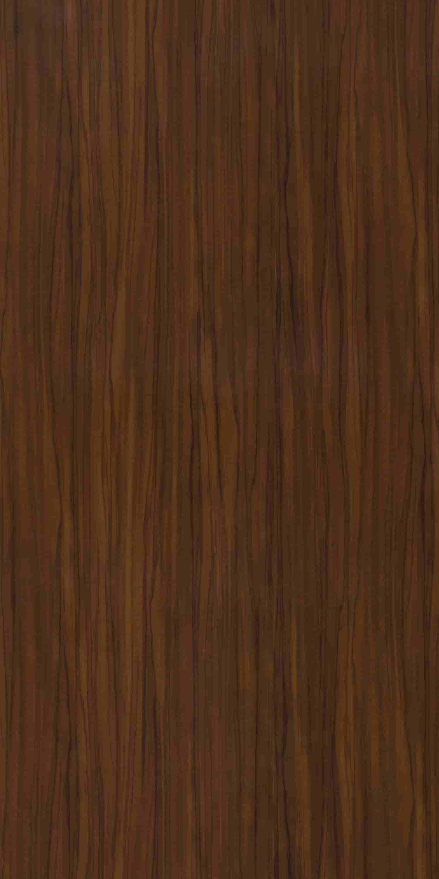 Brown wood laminate with suede finish and wood grain pattern, showing vertical lines and texture, a decorative laminate
