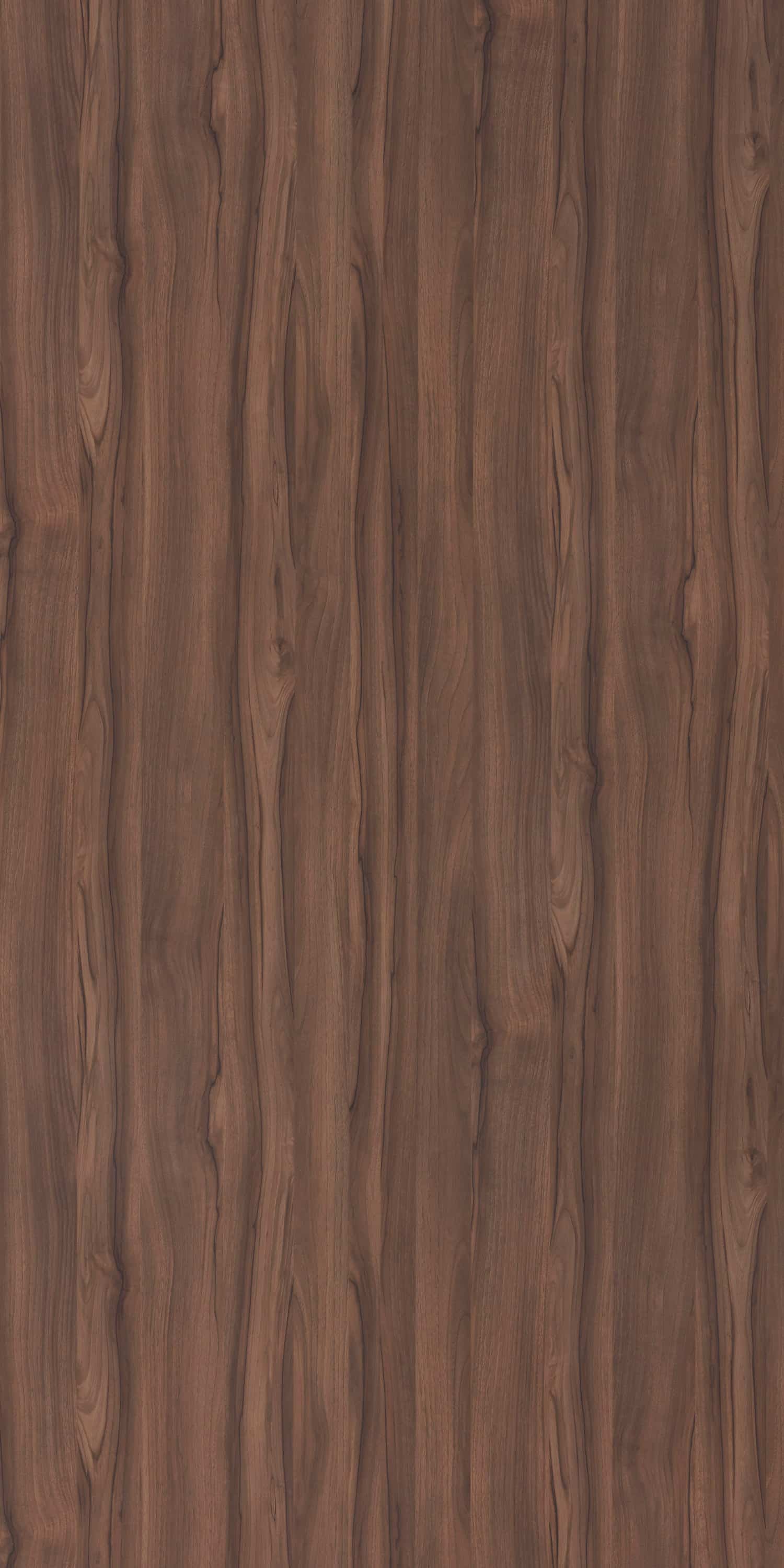 Brown wood grain laminate with suede finish and vertical wood pattern texture