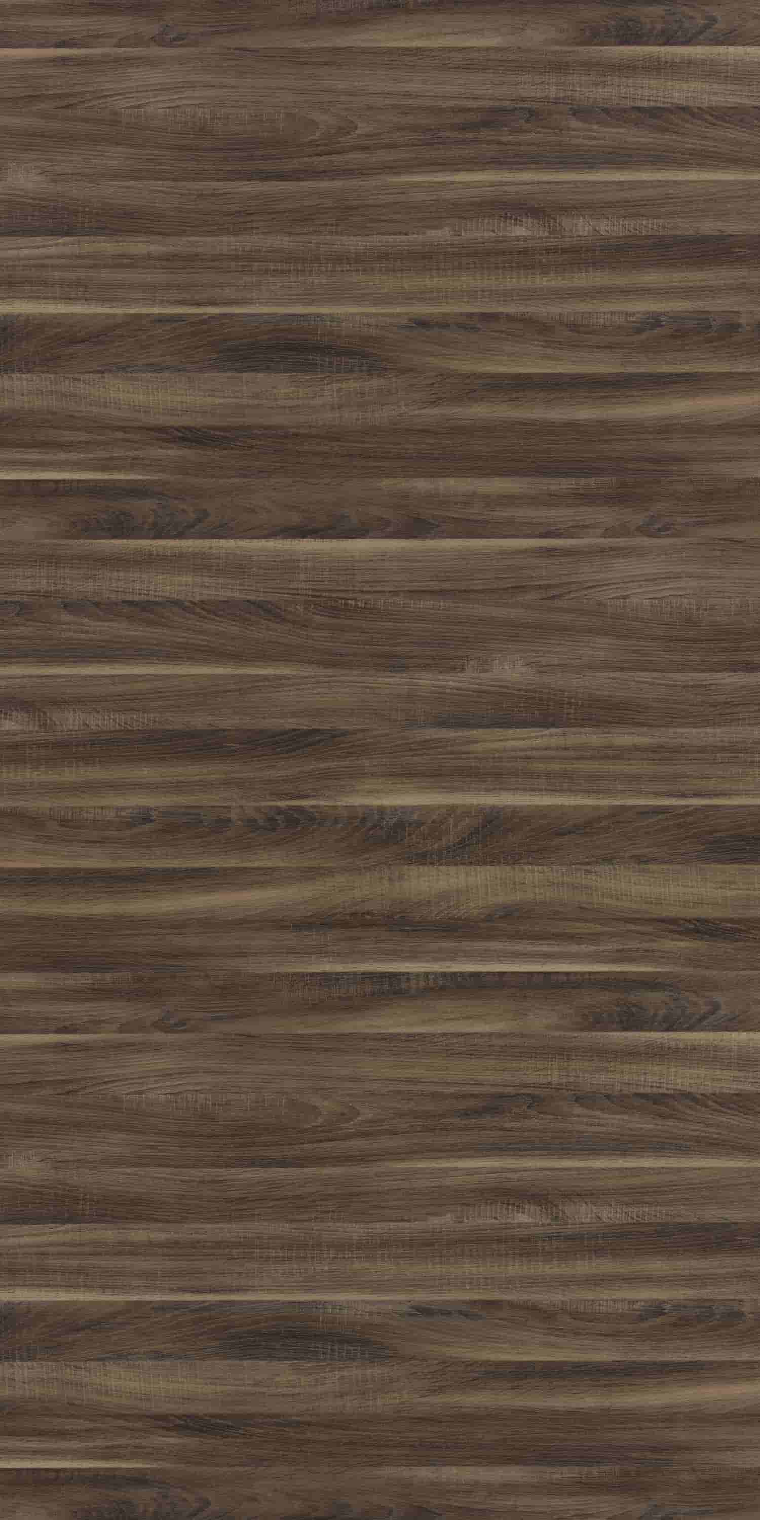 Brown wood laminate with suede finish and wood grain texture, showing horizontal planks and natural pattern variation.