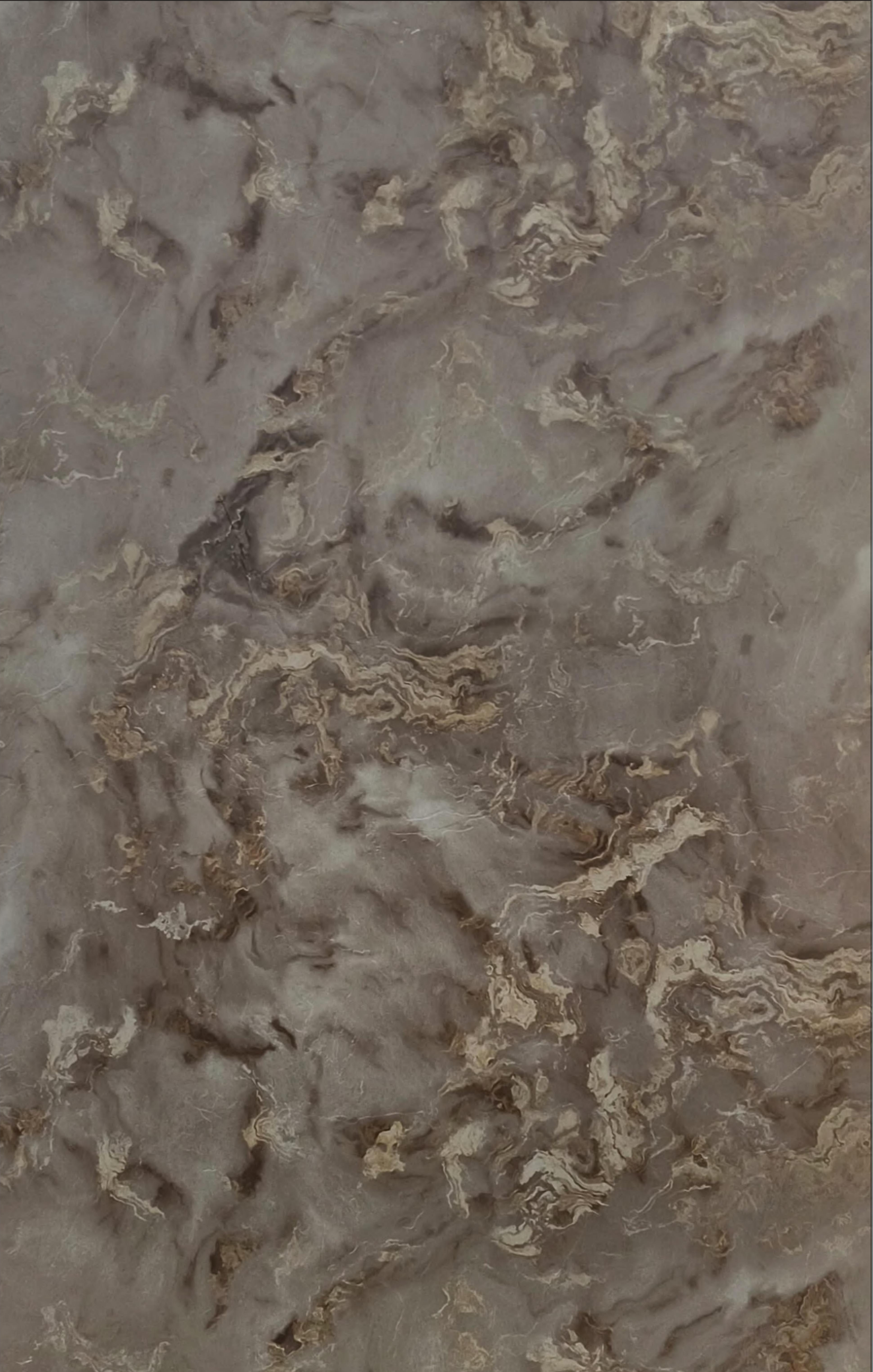 Grey marble laminate with swirling patterns and glossy finish.