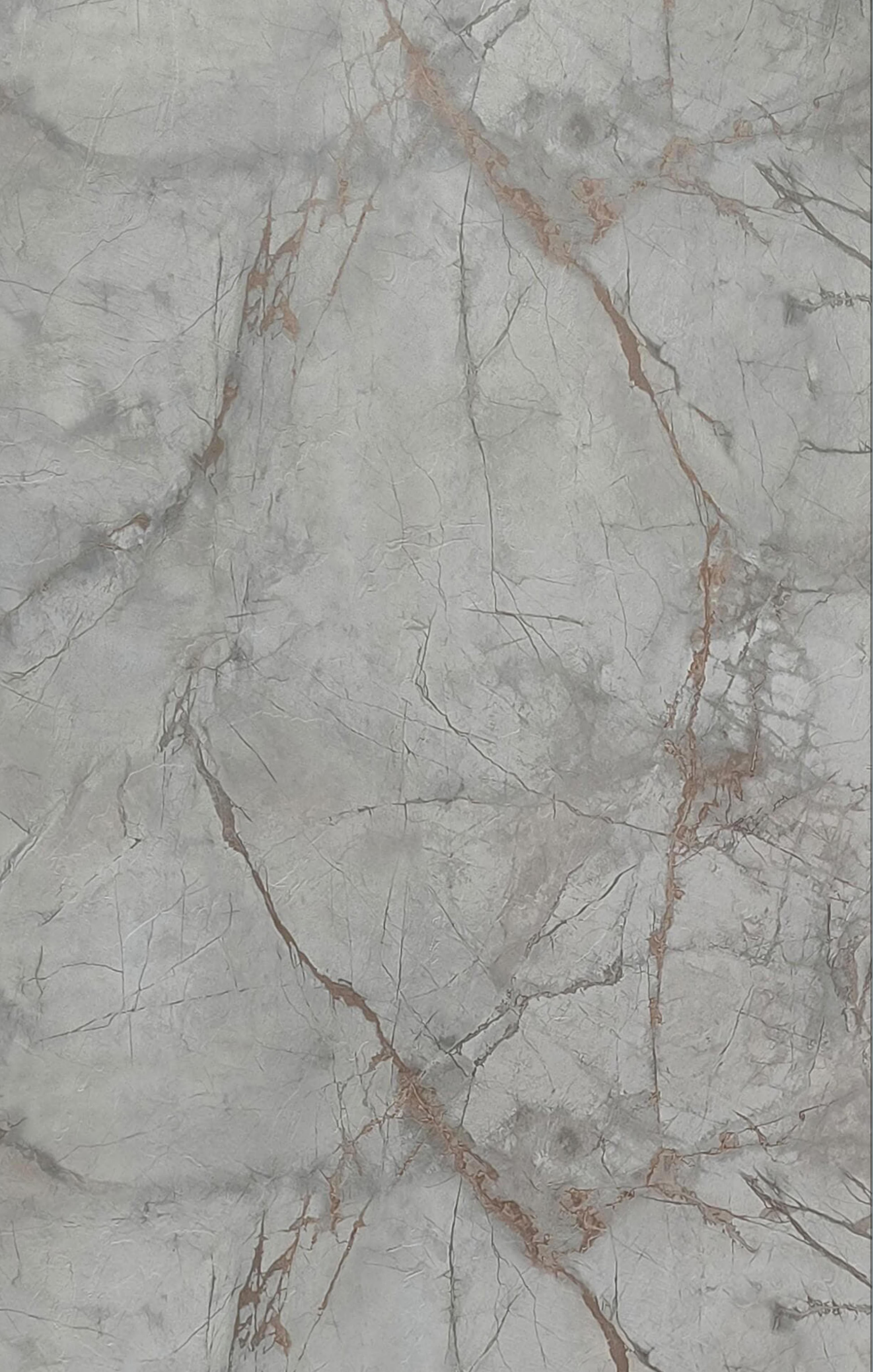 Grey marble laminate with gold veining and glossy finish.