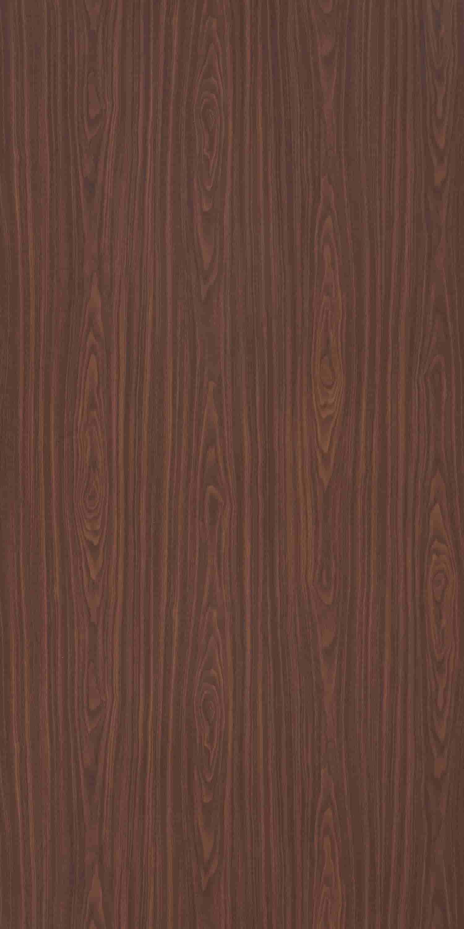 Brown wood grain laminate with suede finish and vertical wood pattern texture