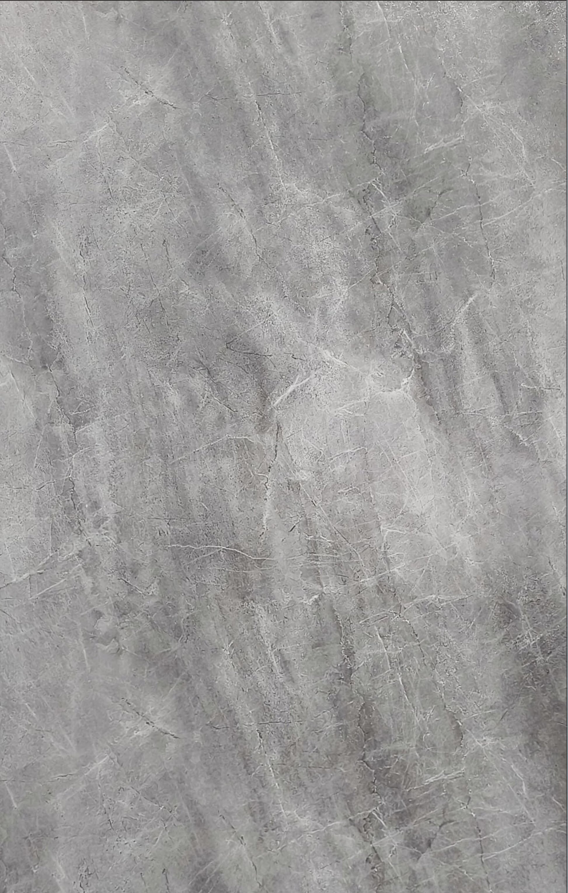 Grey matte laminate with marble-like texture and subtle white veining pattern.