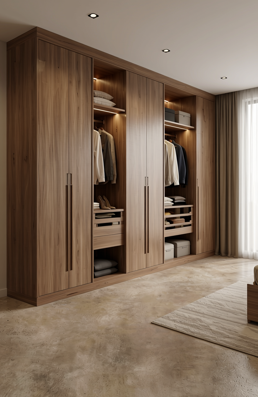 Beige matte laminate with textured, mottled appearance and subtle darker beige undertones.