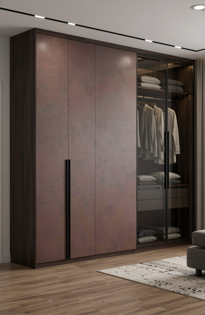 Brown matte laminate with subtle texture and uniform solid color appearance.