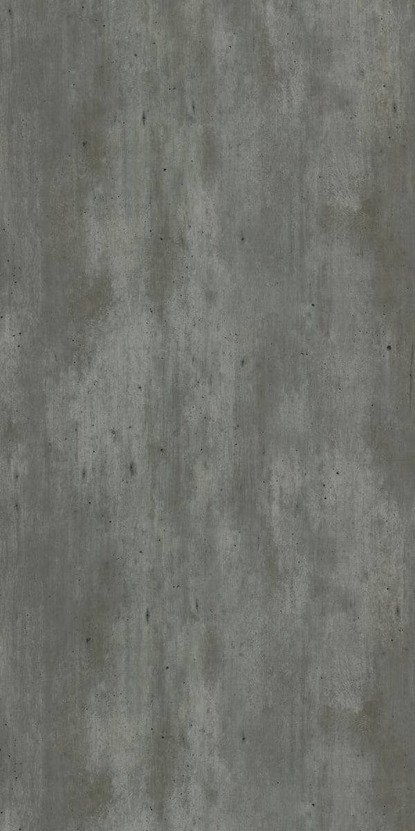 Grey suede finish decorative laminate with textured concrete pattern and subtle sheen