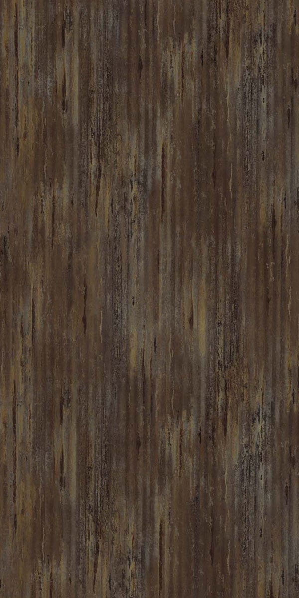 Brown wood grain laminate with suede finish and vertical texture pattern, displaying a natural wood-like appearance with