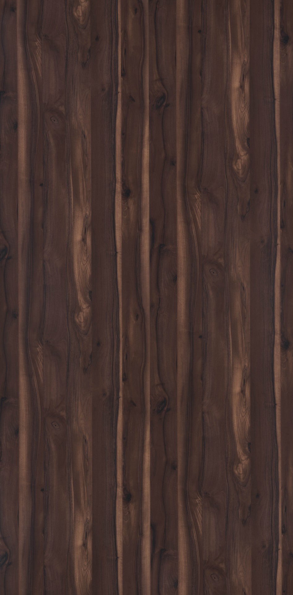 Brown wood laminate with suede finish and wood grain texture, showing vertical planks and natural pattern variations.