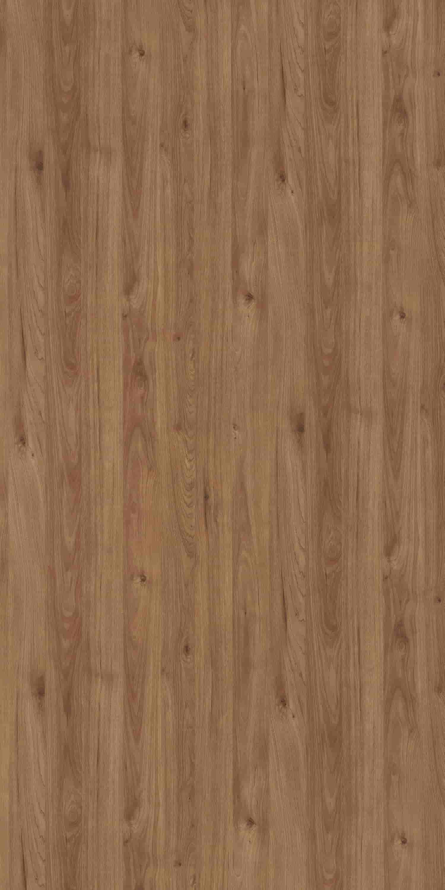 Brown wood grain laminate with suede finish and visible knots and texture.