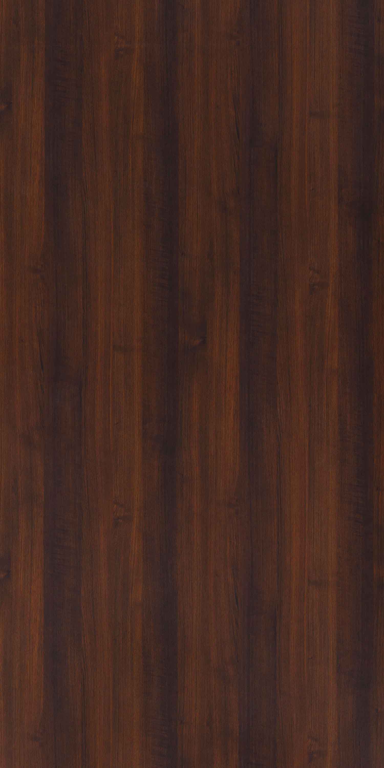 Brown wood grain laminate with suede finish and vertical wood pattern texture