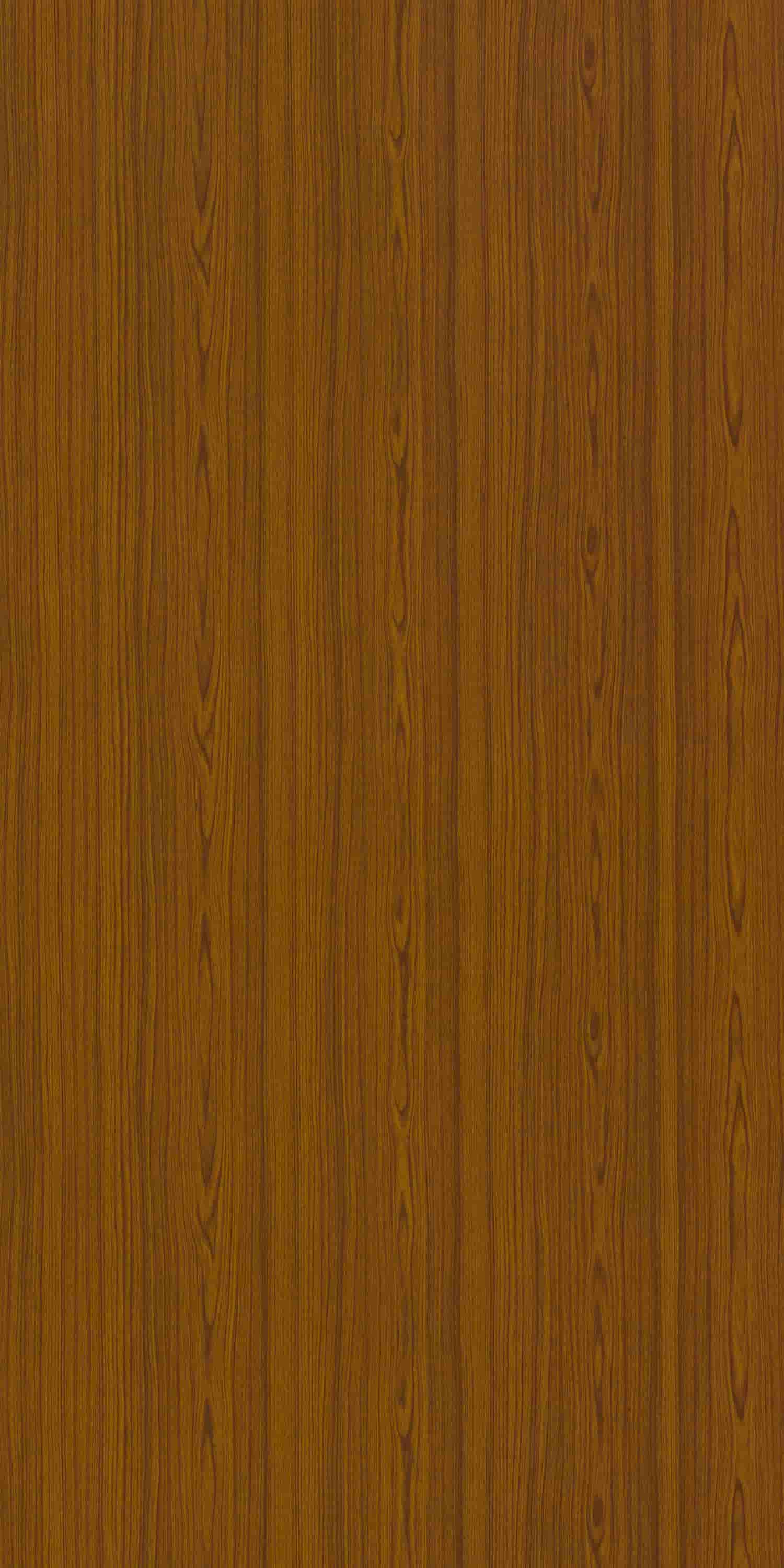 Brown wood grain laminate with suede finish and textured surface, showing vertical grain pattern and natural wood appearance.