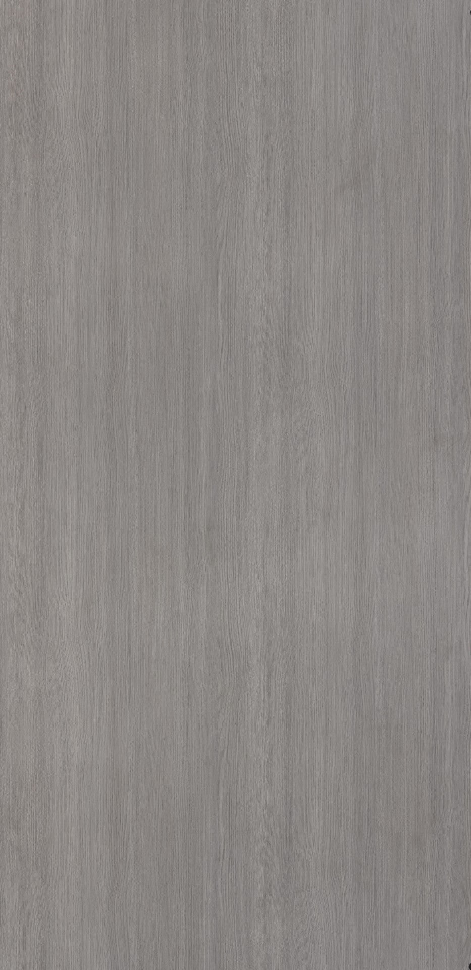 Grey wood grain laminate with suede finish and vertical wood pattern texture