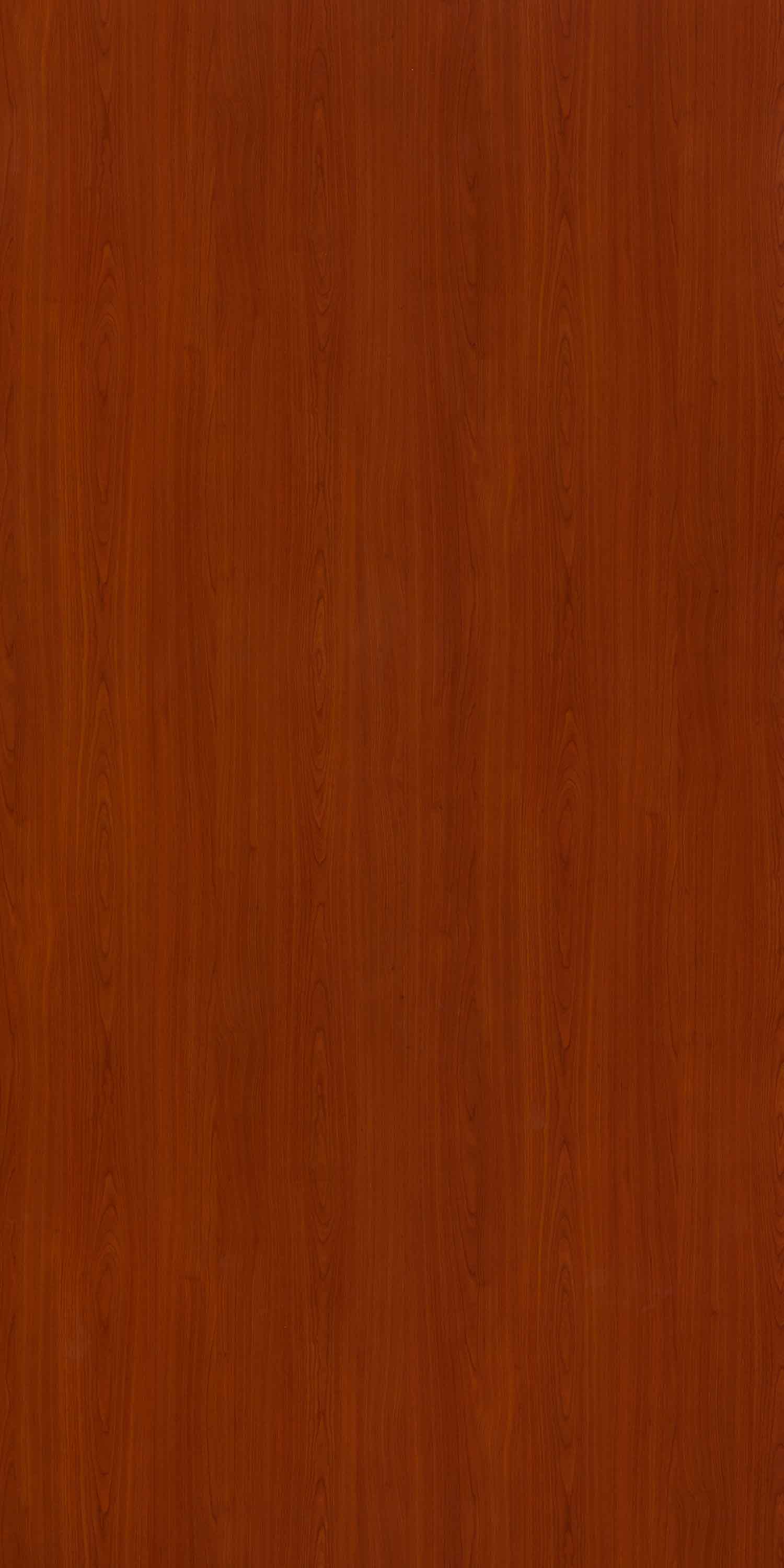Brown wood grain laminate with suede finish showing vertical wood pattern and texture