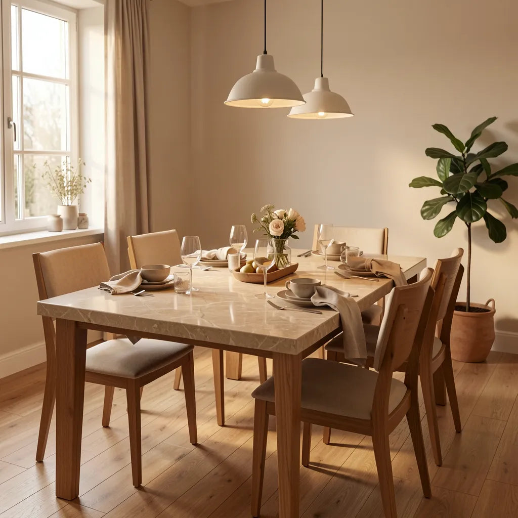 Beige laminate sheet with a smooth, even texture and subtle marble pattern.