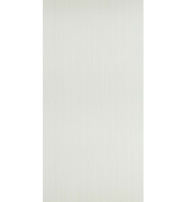 White suede fluted laminate with vertical ridges and matte finish, showcasing subtle texture and soft sheen in decorative