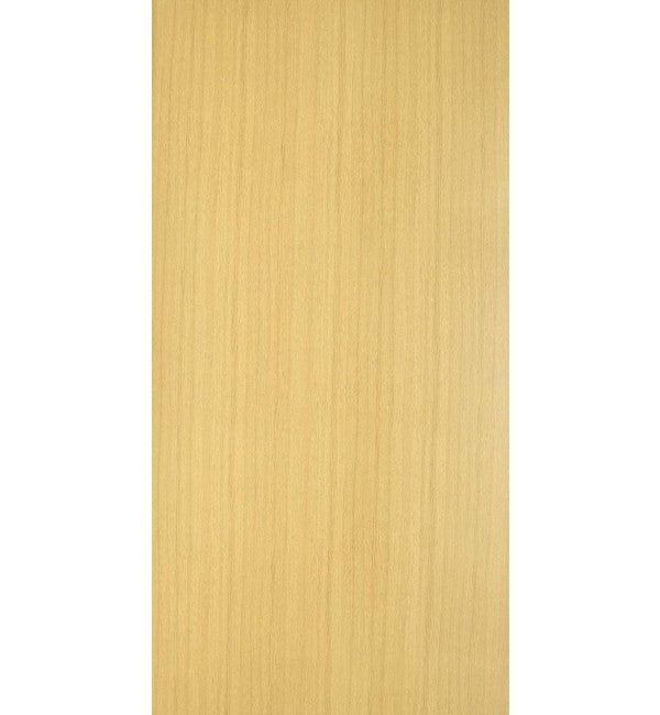 Beige wood grain laminate with suede finish and vertical texture pattern, showcasing a natural wood appearance.