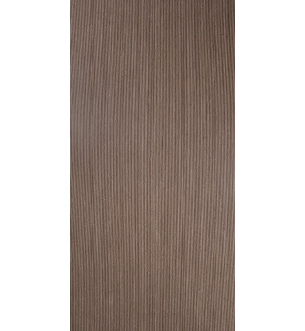 Brown decorative laminate with fluted pattern and suede finish, showing vertical ridges and subtle texture.