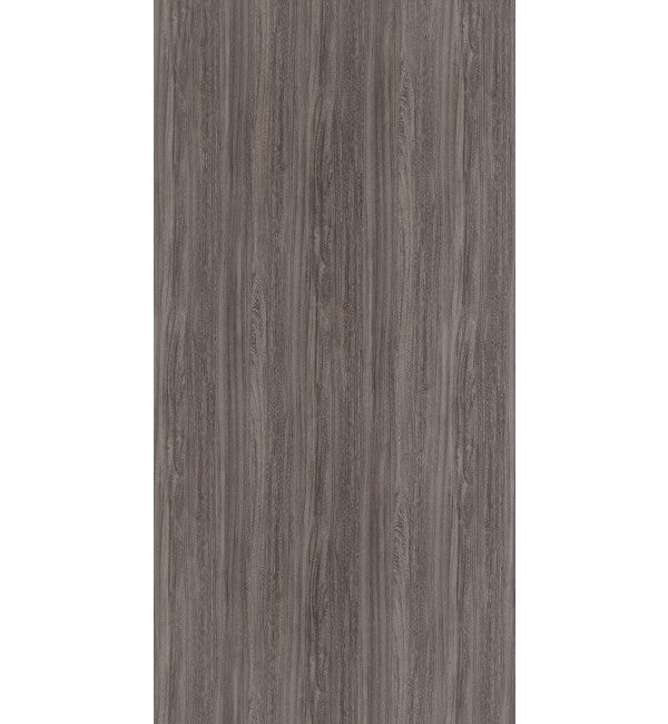 Brown wood grain decorative laminate with vertical texture and subtle sheen, showcasing realistic wood pattern and Veracious