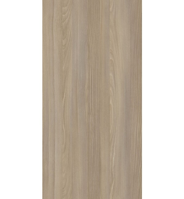 Beige wood grain decorative laminate with Santhia finish, featuring a textured wood pattern and subtle sheen.