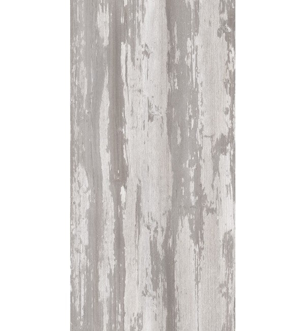 Beige wood grain decorative laminate with suede finish and distressed texture