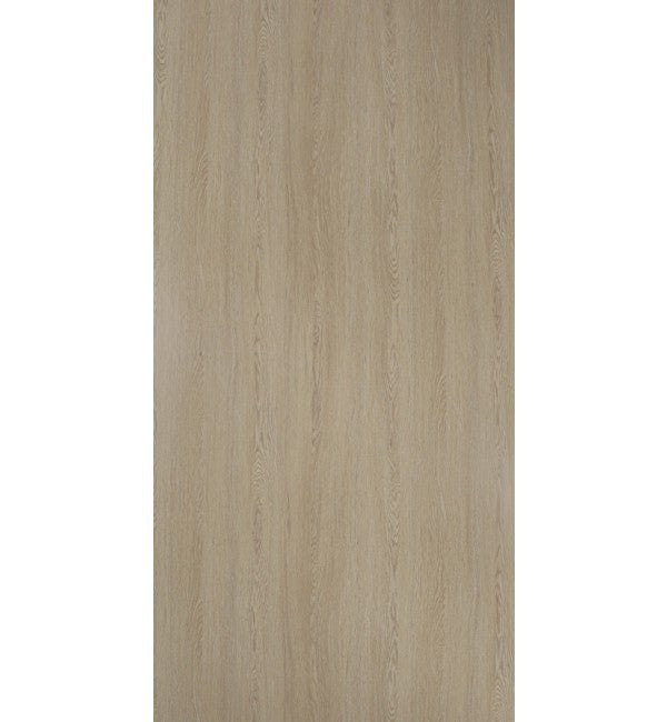 Beige wood grain decorative laminate with suede finish and vertical wood pattern texture