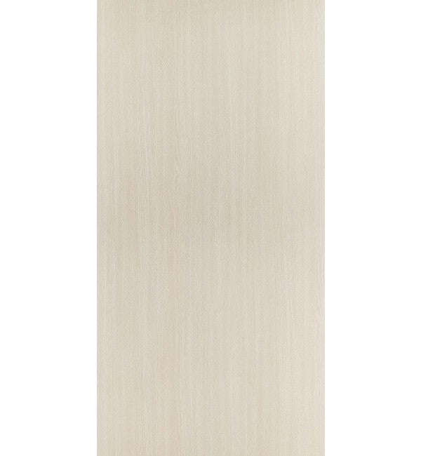 Cream wood grain decorative laminate with subtle texture and vertical grain pattern, showing a light wood appearance.