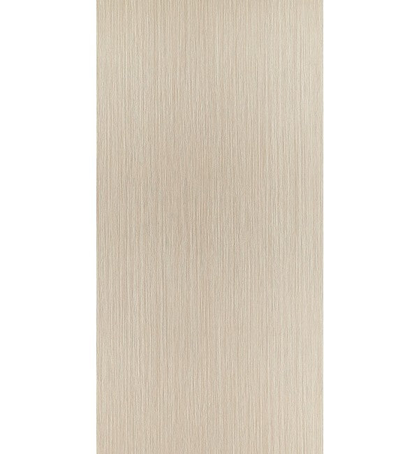 Beige wood grain decorative laminate with vertical texture and matte finish.