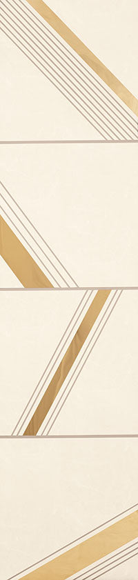 Brown designer louver panel with textured finish and diagonal striped pattern on beige background