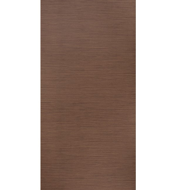 Brown wood grain decorative laminate with suede finish and horizontal texture pattern.
