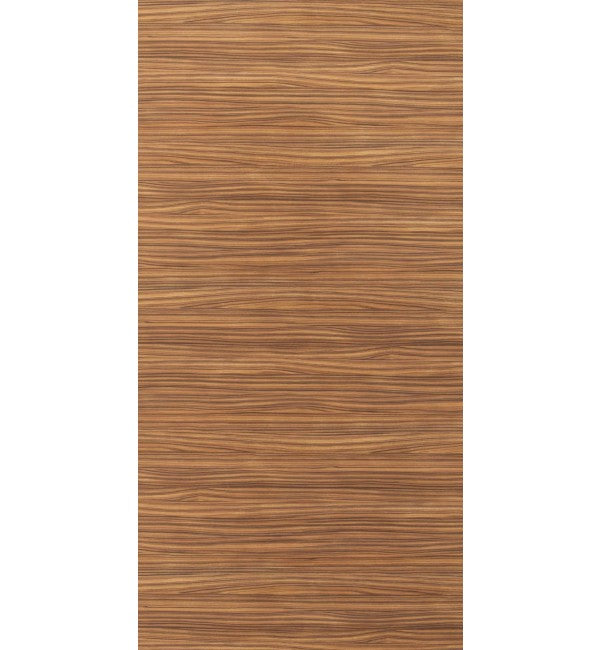 Brown wood grain decorative laminate with suede finish and horizontal pattern, showing wood texture and grain details.